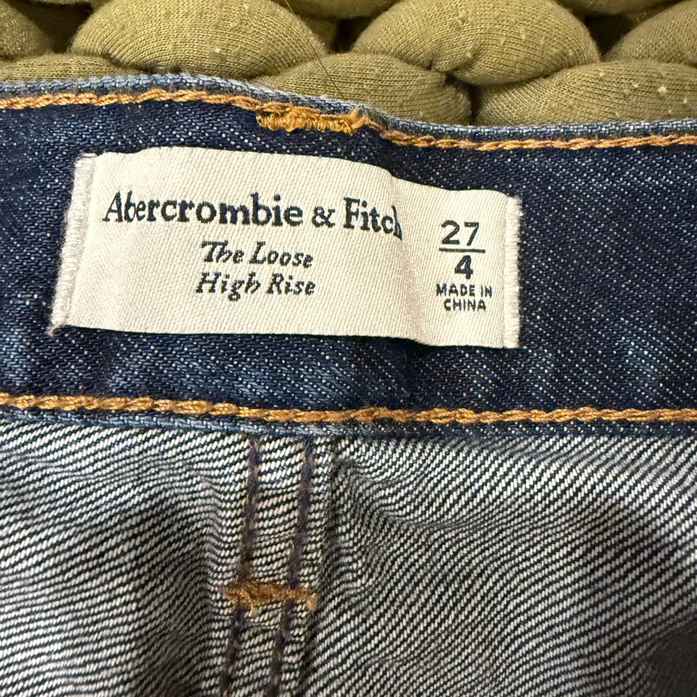 NWT Abercrombie & Fitch High Rise Loose Jeans 27 R - Picture 12 of 13